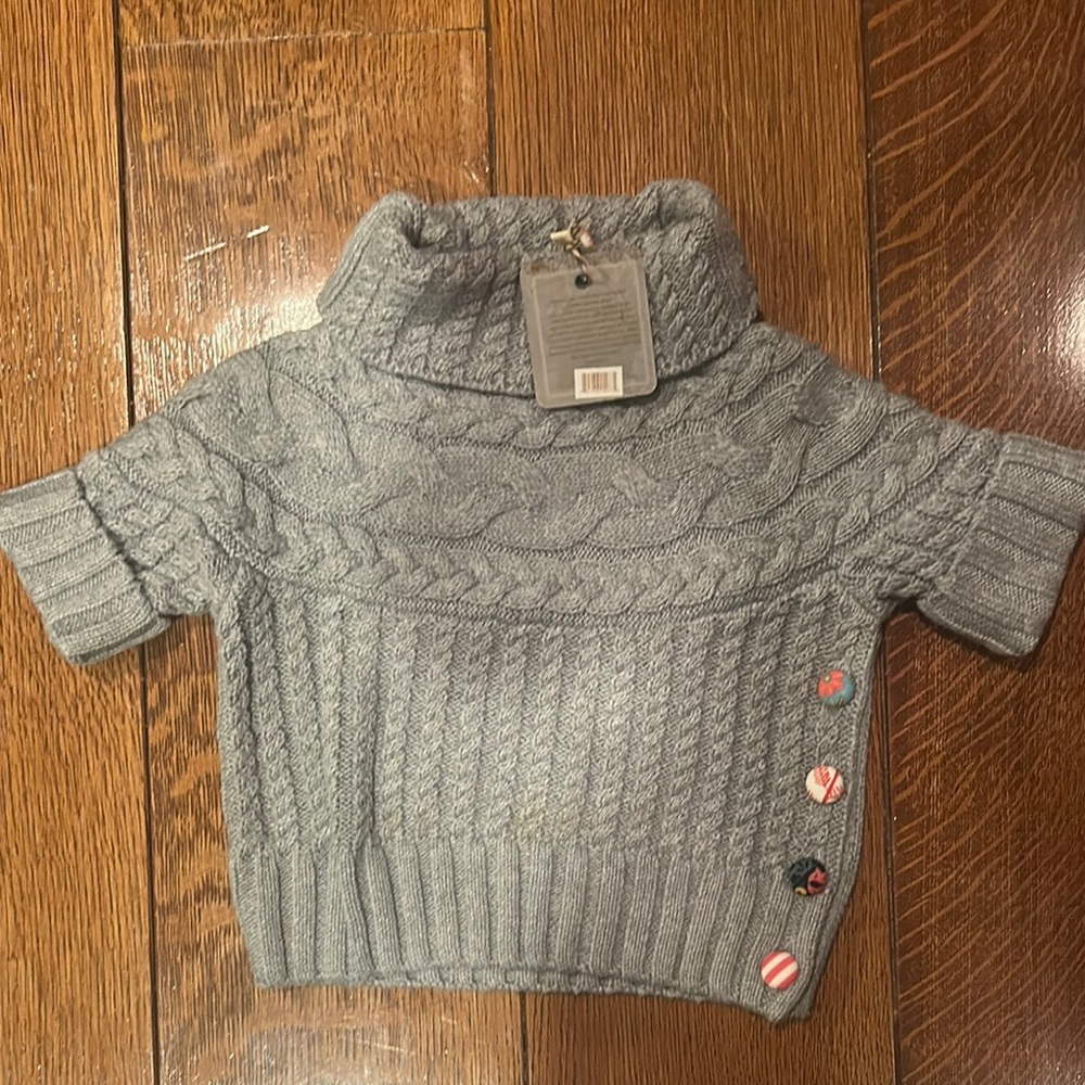 Matilda Jane Gray Chunky Knit Cowl Sweater nwt size girls 4